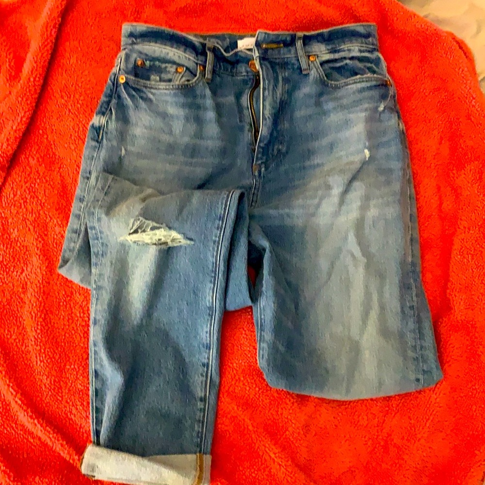 Ann Taylor Loft High waisted BF jeans